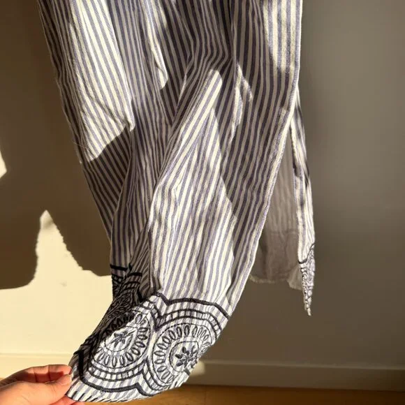 Tularosa Small Striped Button-Down Summer Dress - Picture 6 of 7